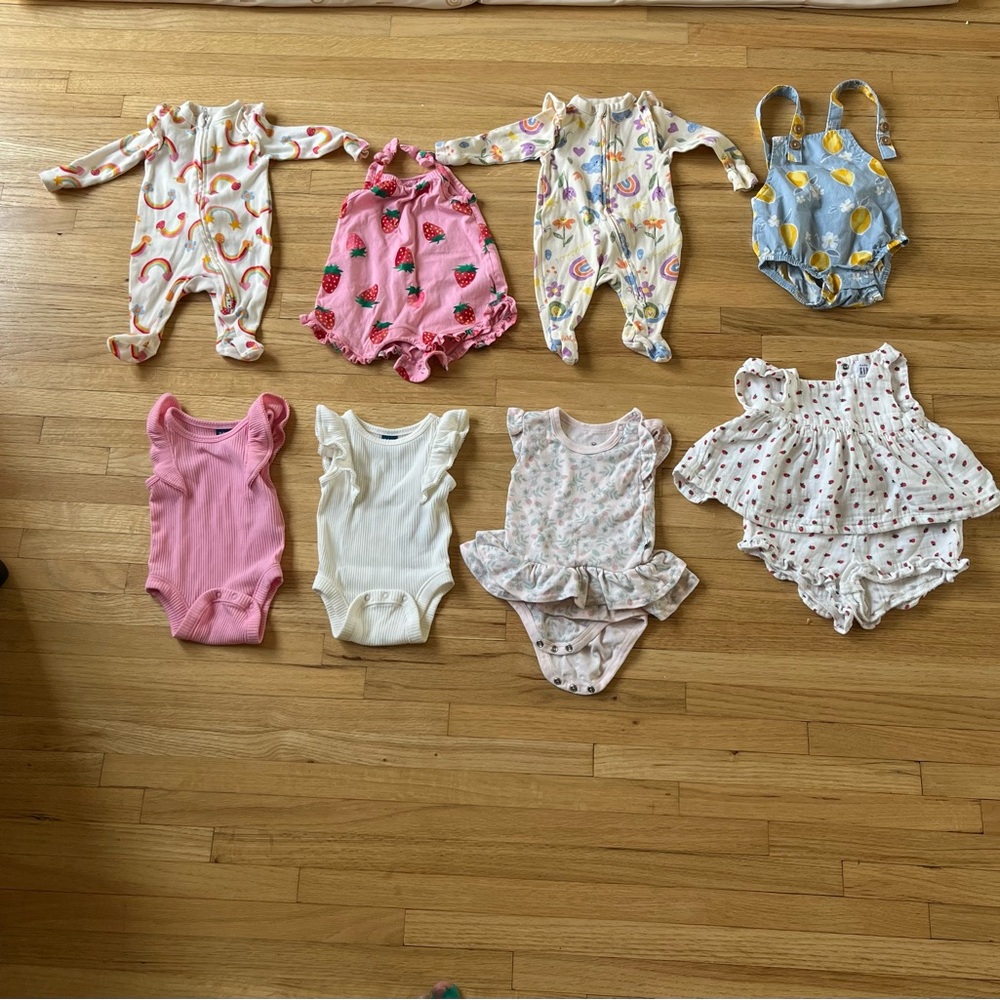 Baby Girl Romper and Bodysuit Set (newborn to 6 months)